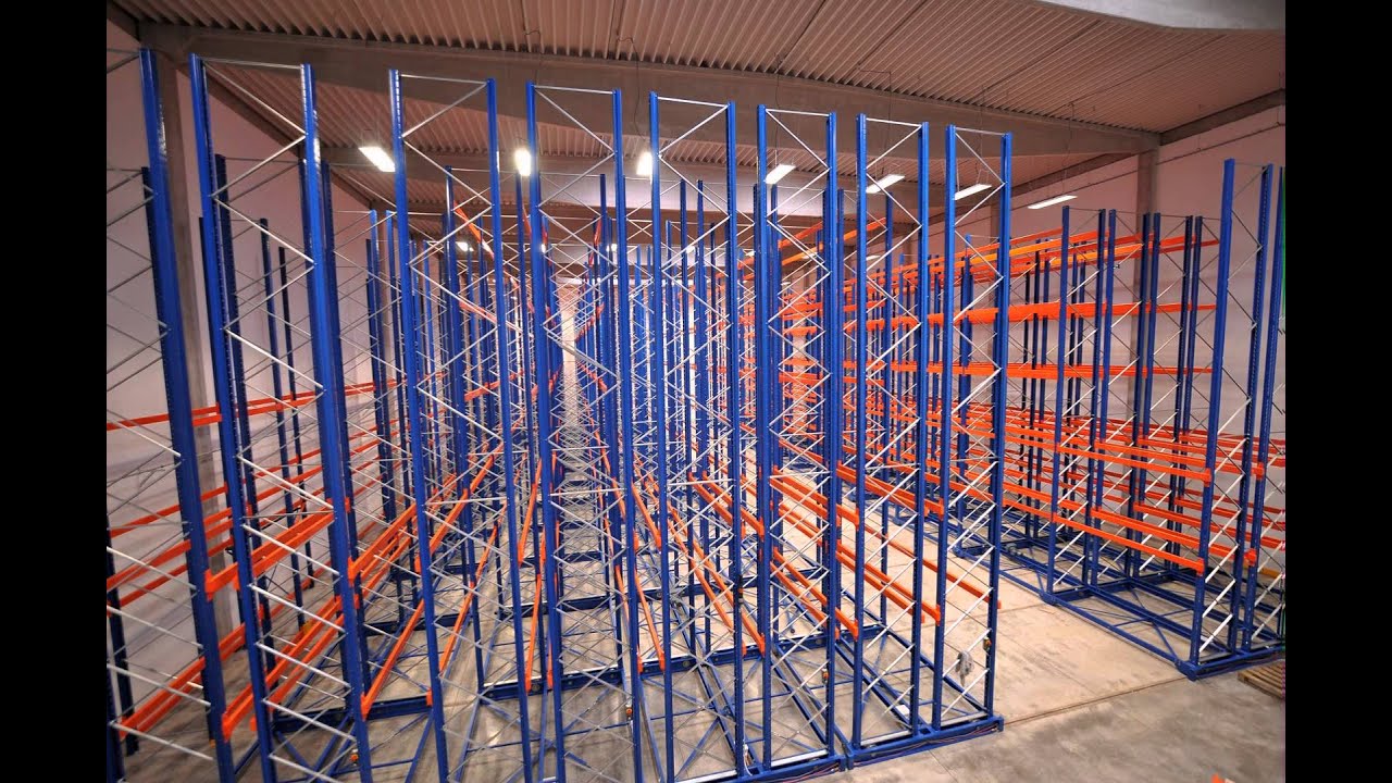 PROMAN - instalace pojízdných paletových regálů - časosběrné video