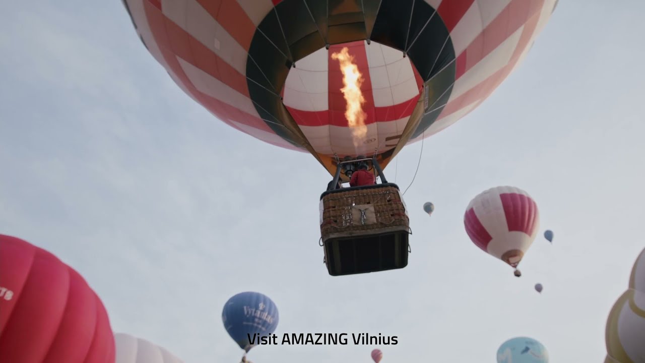 Hot Air Balloons over Vilnius Old Town