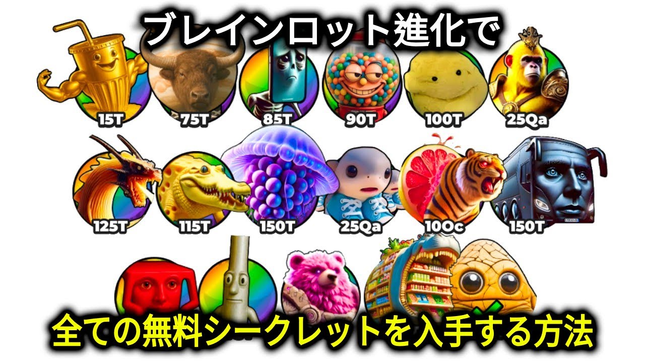 ブレインロット進化で全ての無料シークレットを入手する方法！ in Brainrot Evolution!