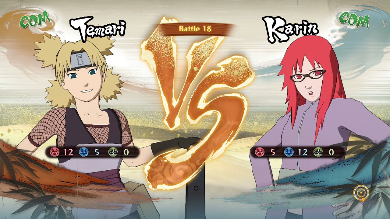 Naruto Shippuden: Ultimate Ninja Storm 4, Temari VS Karin!
