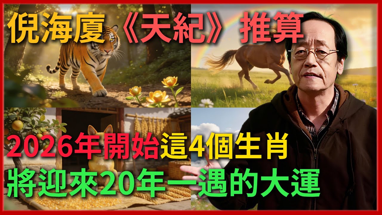 倪海廈《天紀》推算：2026年開始，這4個生肖將迎來20年一遇的大運！#倪海廈 #易經 #天纪 #命理
