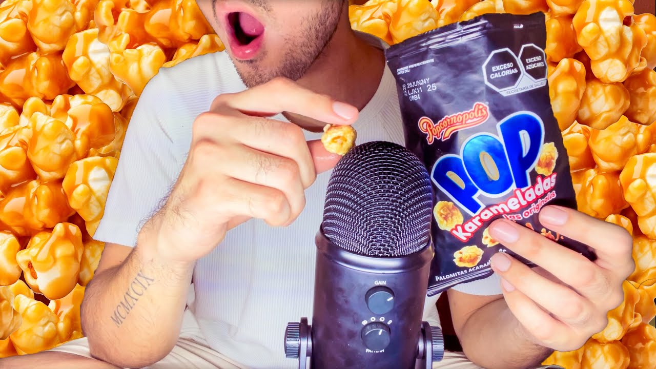 ASMR comiendo PALOMITAS Acarameladas🤭