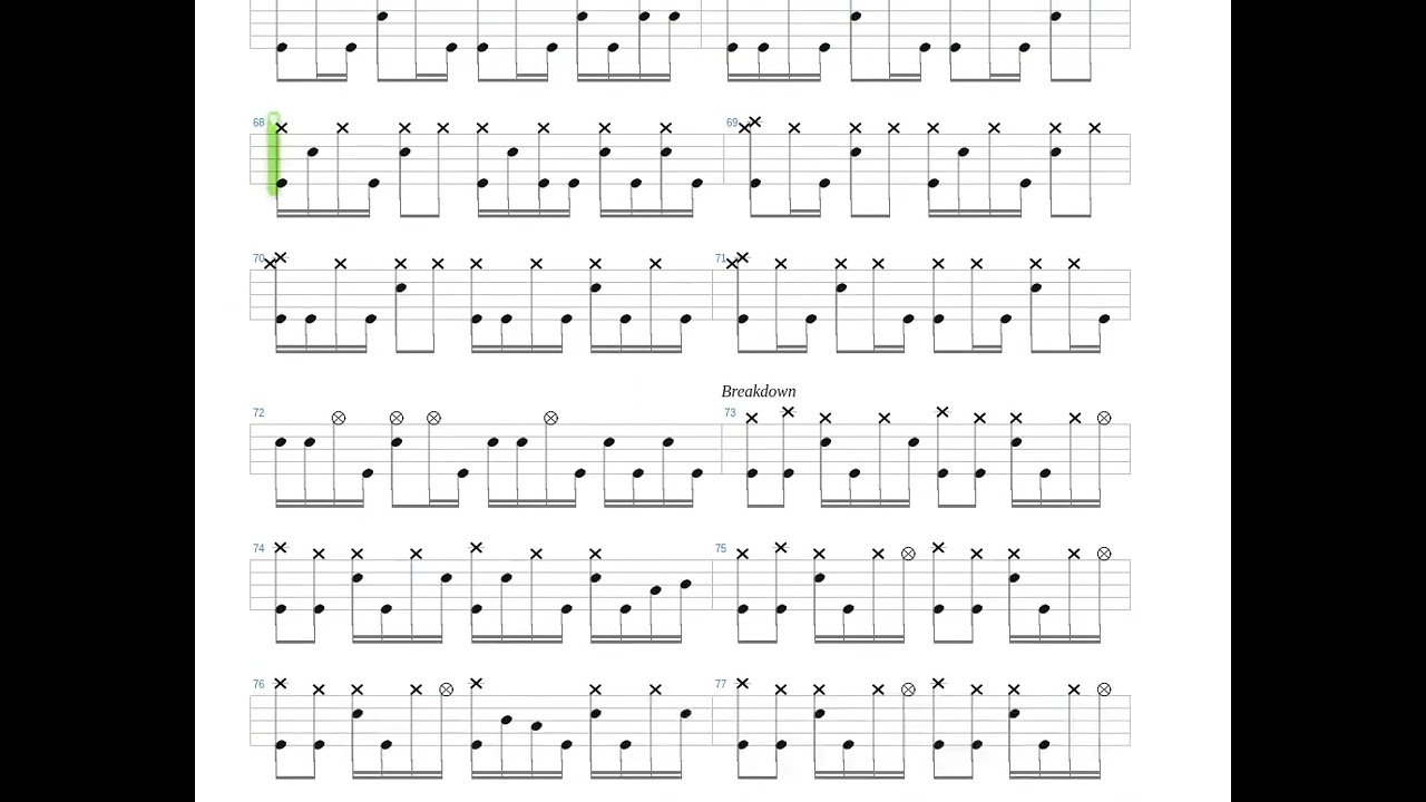 Be Quiet and Drive Far Away   Deftones   Drums only   Drum tab