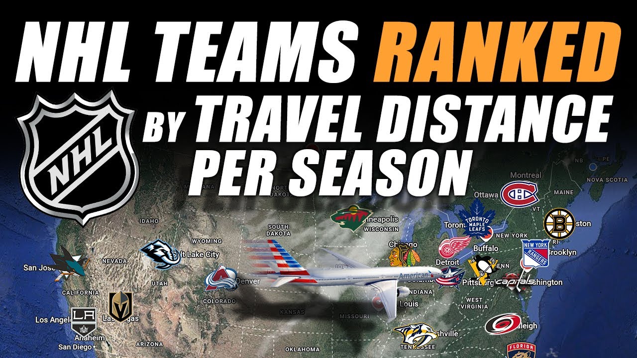Ranking odległości pokonywanych przez drużyny NHL w trakcie sezonu!