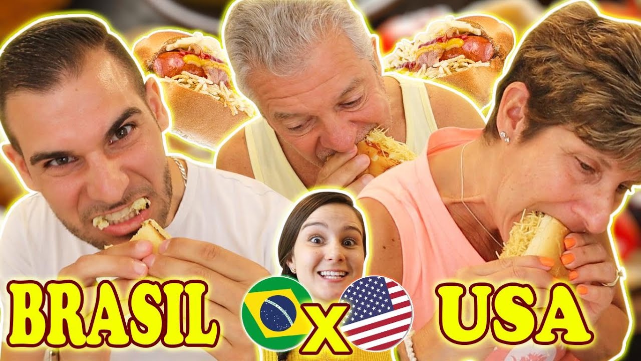 🇧🇷 DIFERENÇAS ENTRE CACHORRO QUENTE BRASILEIRO E AMERICANO (Gringo experimentando)