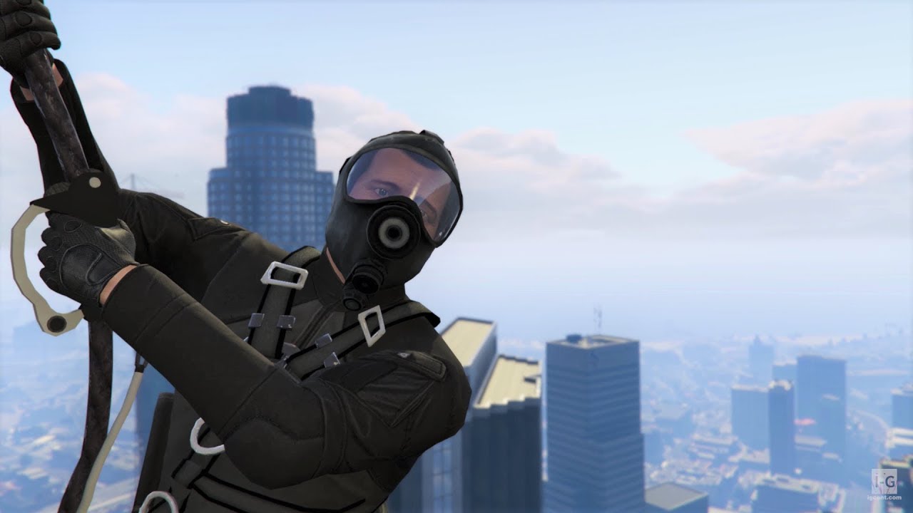 Миссия по спуску на небоскрёбе — Трое — это компания — GTA V