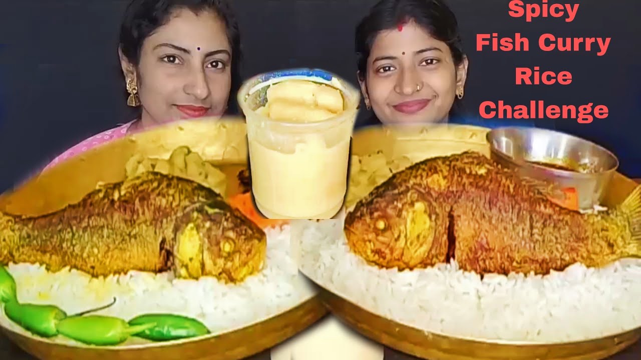 Spicy🔥🥵Fish Curry Rice Eating Challenge with Sister in Law😋Indian Bengali Lunch Eating Challenge