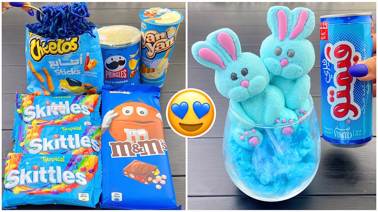 تحدي يوم كامل باللون الازرق فقط 🥶💙!! موهيتو الارانب 🐰!