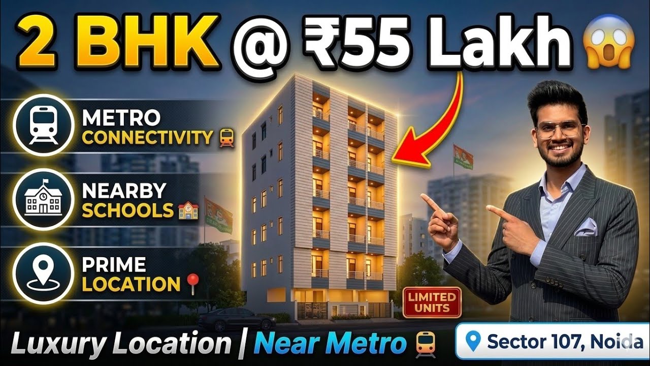 Noida Sector 107  Ready 2BHK Flat 😍 | 1050 Sqft | Schools, Metro & Expressway Nearby