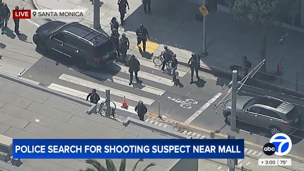 Police search for shooting suspect near Santa Monica mall