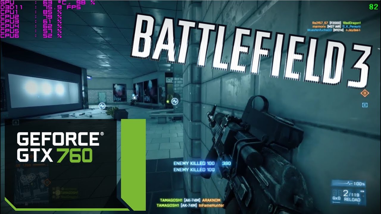 GTX 760 | Battlefield 3 [FX 6350] all settings!