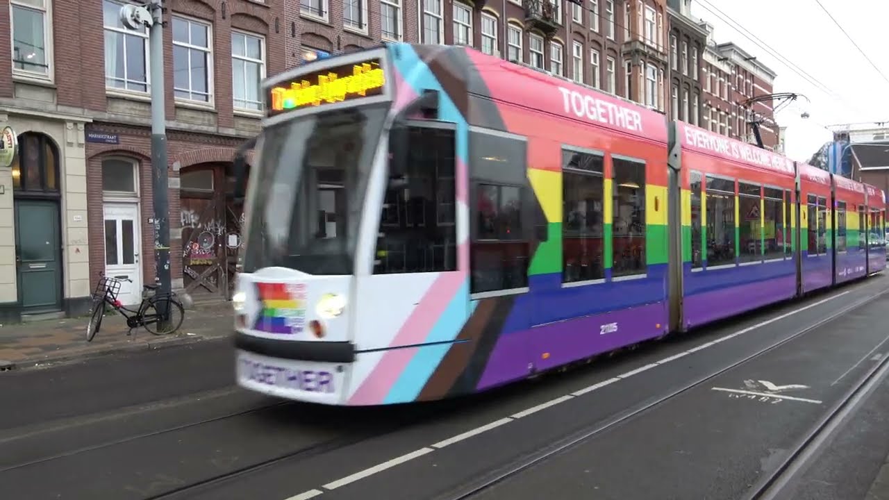 Trams in Amsterdam