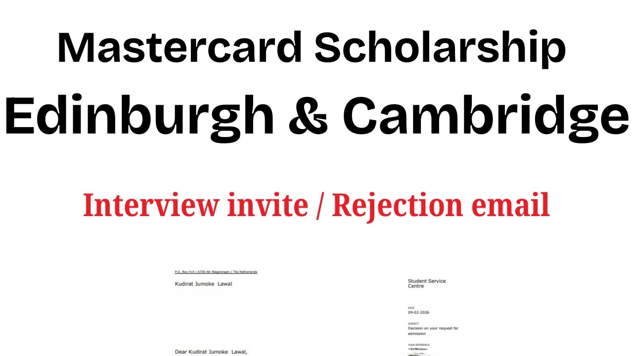 Mastercard Edinburgh & Cambridge reached out to Applicants | Interview invite | Rejection emails