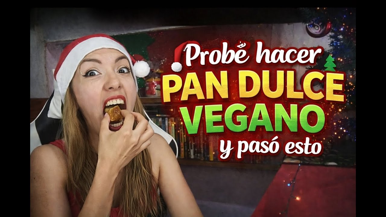 Probé hacer PAN DULCE VEGANO y pasó esto. 🎄🤶✨