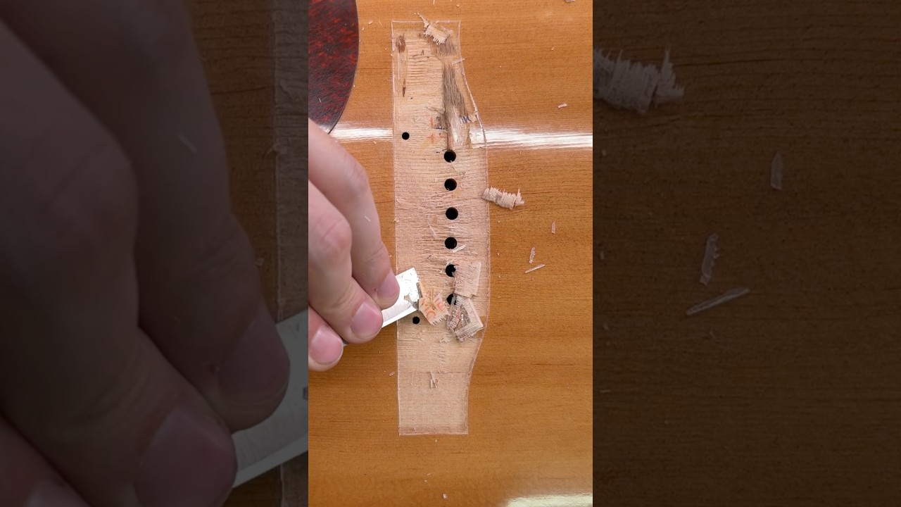 Watch me fixing damaged acoustic bridge 🌚