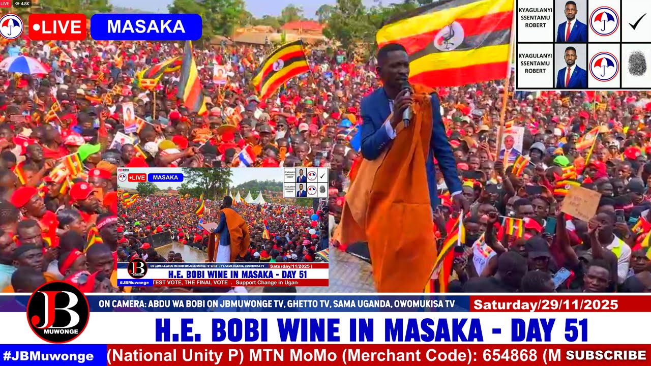 H.E. Bobiwine's Full Speech in Masaka thats has left everyone yarning for more - Bobiwine aduumide.