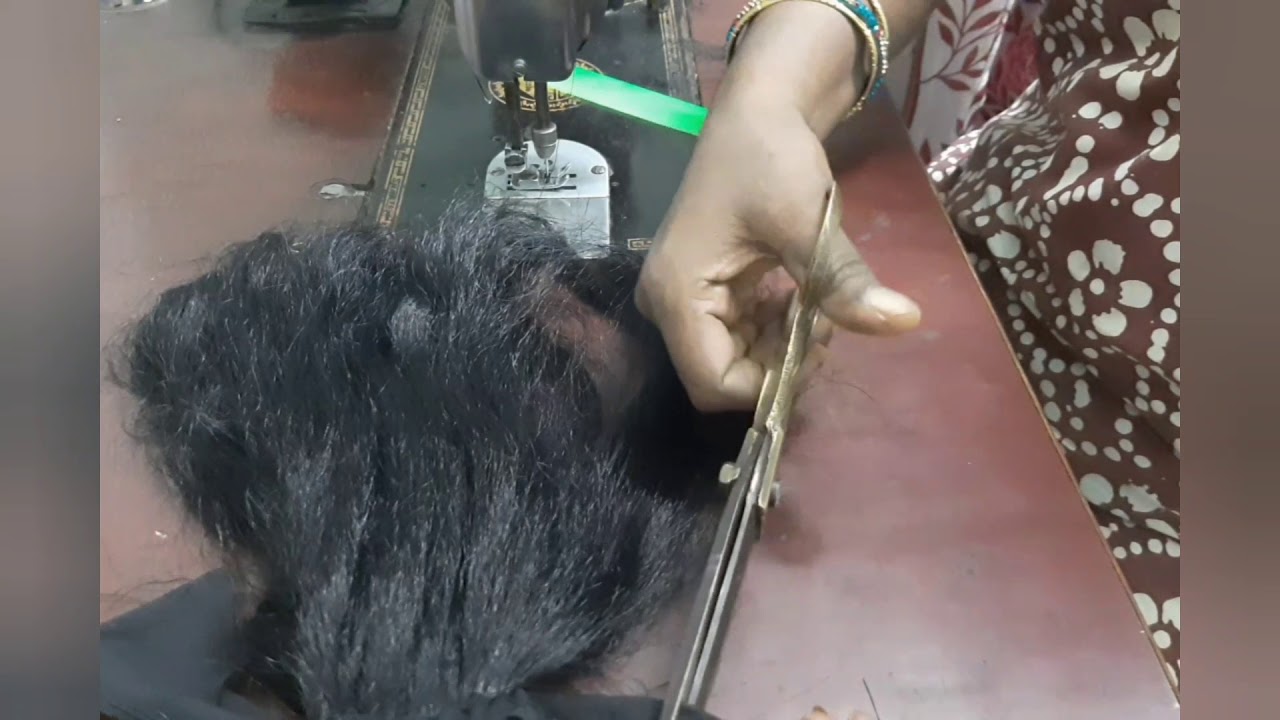 Savaram cut chesi ponitail making