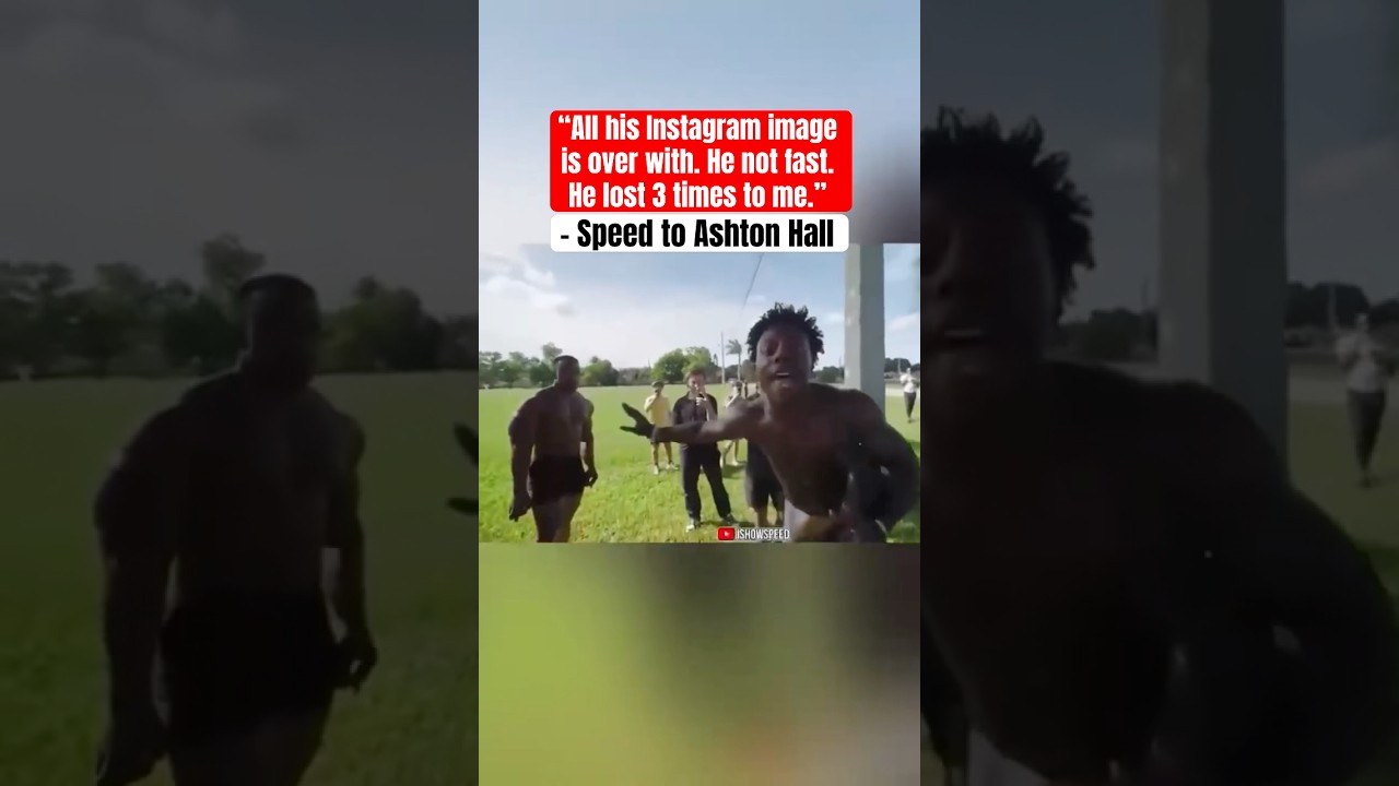 Speed kept beating Ashton Hall in a race 😅 (via @IShowSpeed)