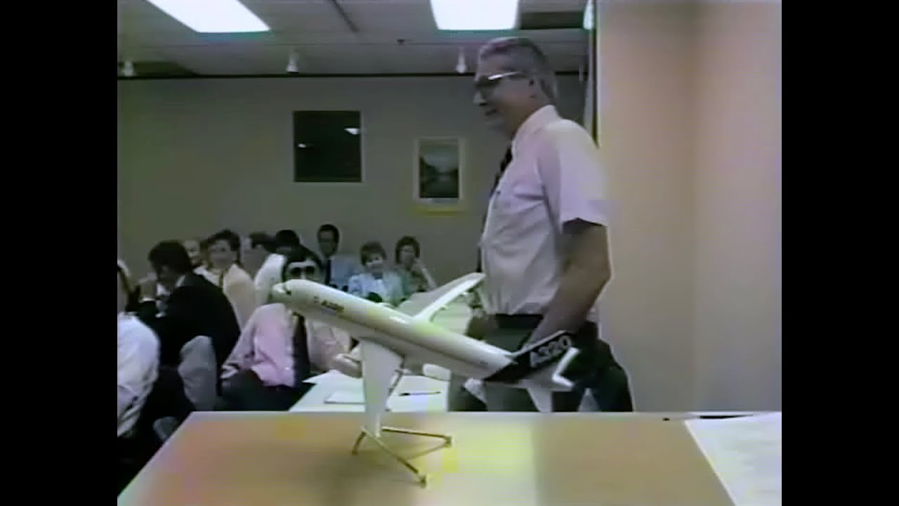 Braniff Inc Airbus A320-231 Station Meeting for new Aircraft Arrival Orlando MCO August 1989