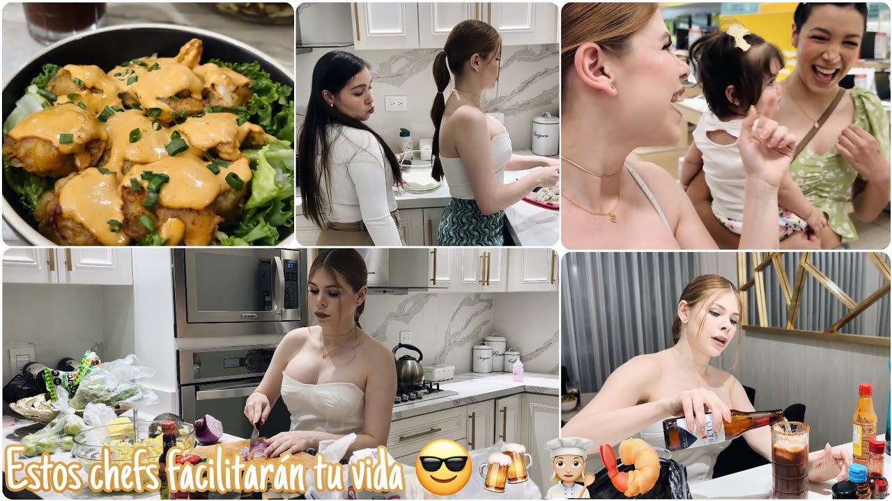 UN CAPÍTULO MÁS SIENDO CHEFS 👩🏼‍🍳 camarones roca, ceviche y miches 🍻 | VLOG