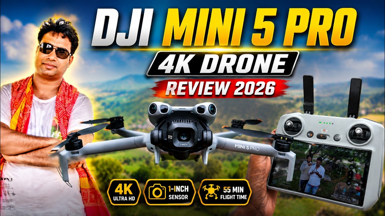 DJI Mini 5 Pro 4k Drone for YouTube Vlogs & Instagram Reels ! Unboxing & Review 2026