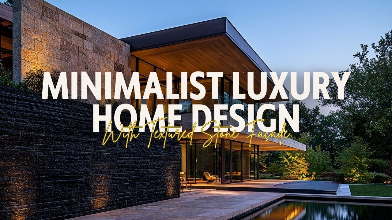 Modern Minimalist Luxury Home Design Textured Stone Fa&ccedil;ade Trends