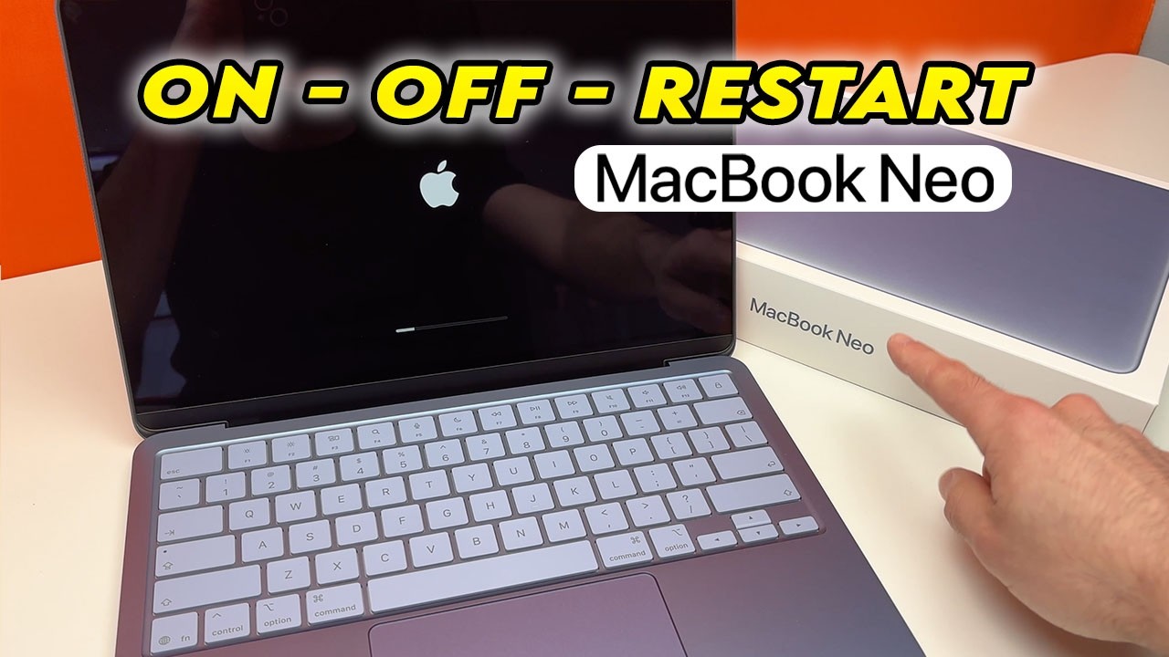 MacBook Neo: Как включить, выключить и перезагрузить компьютер