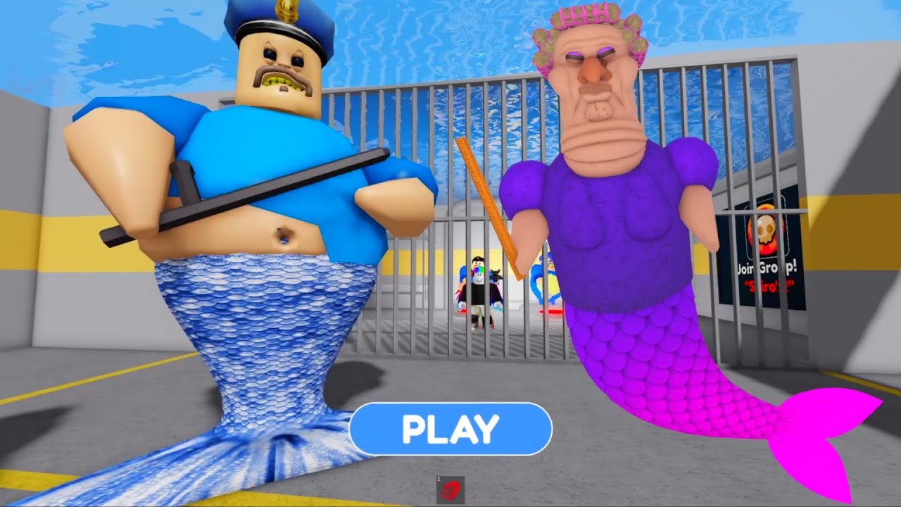 🧜‍♀️Can I ESCAPE MERMAID BARRY'S PRISON RUN?!🧜‍♀️ #roblox #obby
