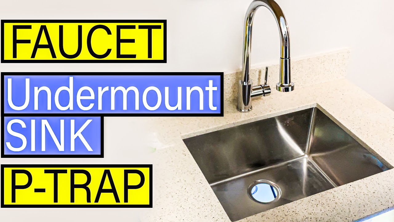 How to Install Undermount Kitchen Sink On Granite Countertop, Pull Down Sprayer Faucet & Drain Pipes