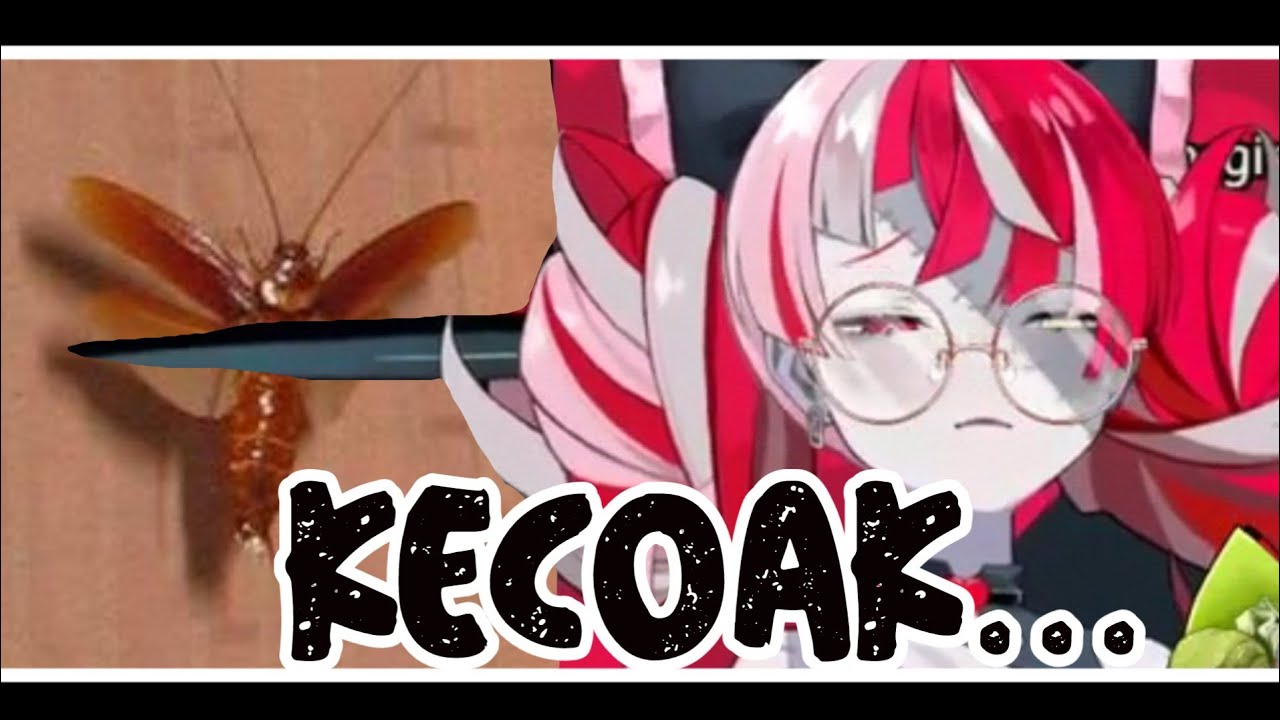 Tingkah unyu Kureiji Ollie ketika ada kecoak terbang saat stream