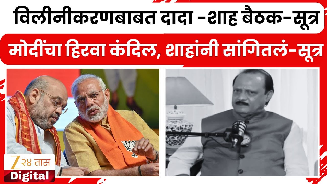 Ajit Pawar Spoke To Amit Shah | विलीनीकरणबाबत दादा -शाह बैठक-सूत्र | Zee24Taas