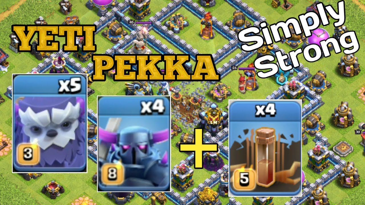 Th13 Yeti + Pekka  smash  lagend league attack wracking bases  2019!  Mylifegaming! Clash of clans!