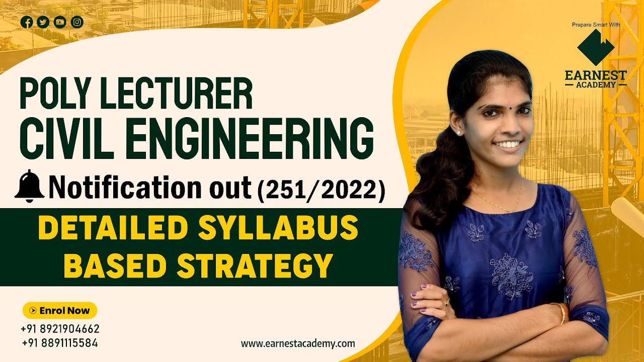 POLY TECHNIC LECTURER CIVIL ENGINEERING | KERALA PSC | DETAILLED SYLLABUS DISCUSSION AND STRATEGIES