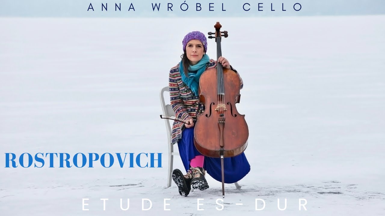 Rostropovich, Etude Es-dur, Anna Wróbel - cello, live on ice!