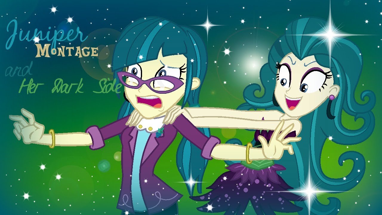 Juniper Montage and Her Dark Side(MLP EqG Speedpaint)