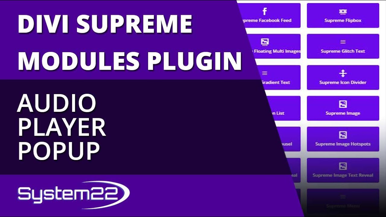 Divi Theme Supreme Modules Plugin Audio Player Popup 👈