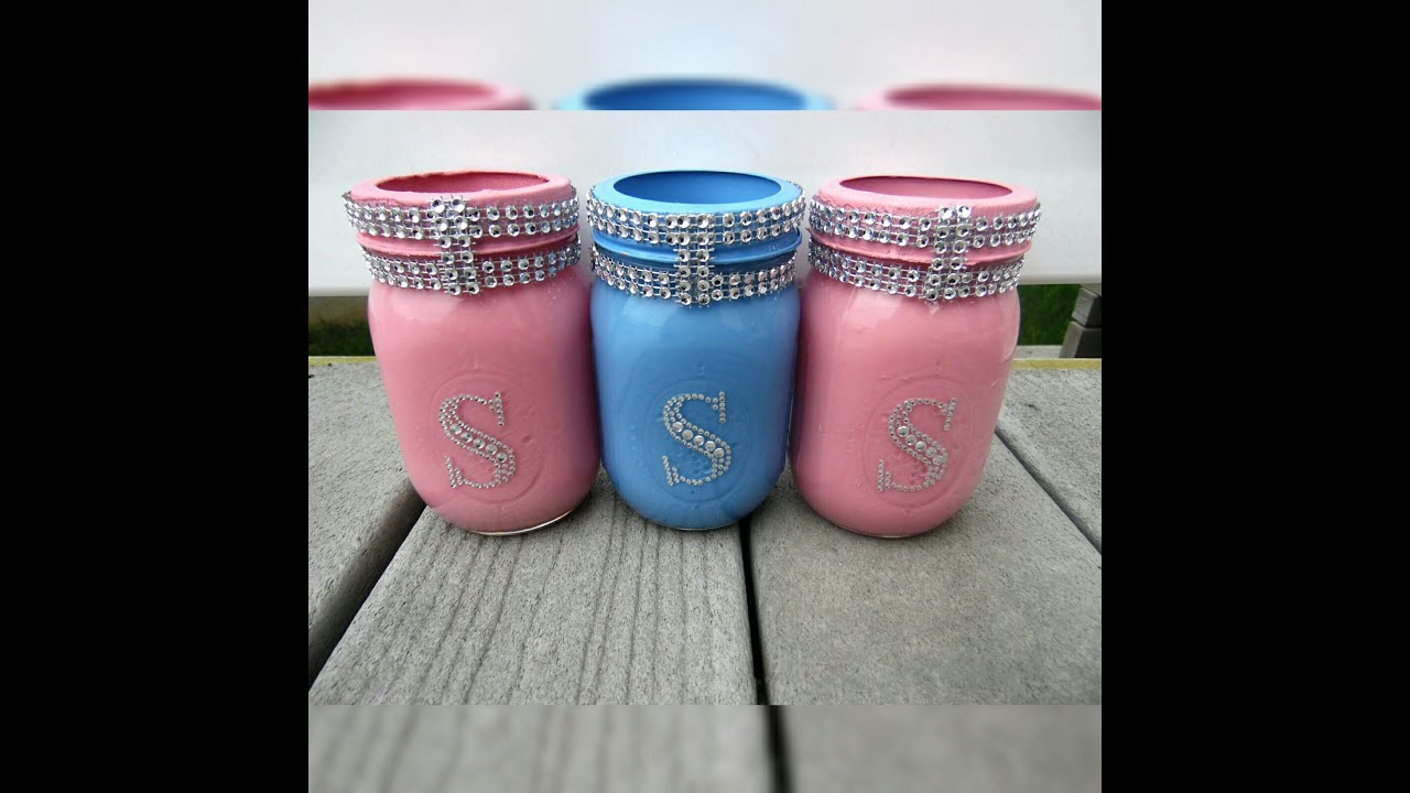 DIY Mason Jar: Makeup Brush Holders
