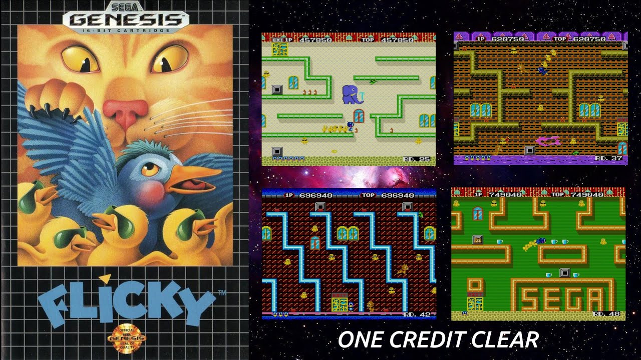 Flicky [Sega Genesis] - First Loop 1CC Playthrough 966,460 pts