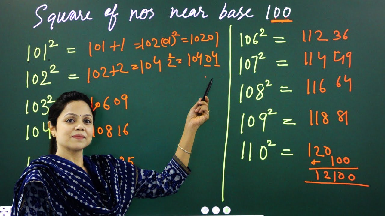 Math Square Tricks - How to square a number near  Base 100 in 5sec ?