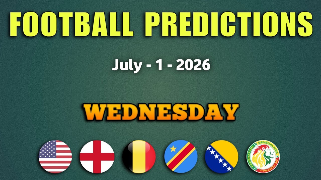 🟢 FOOTBALL PREDICTIONS TODAY 🟢 | Wednesday 1 | WORLD CUP PICKS | 1x2, GG, & Over/Under Tips