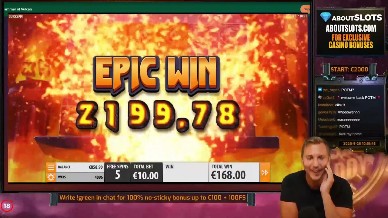 RECORD WIN! HAMMER OF VULCAN BIG WIN   NEW CASINO SLOT FROM QUICKSPIN