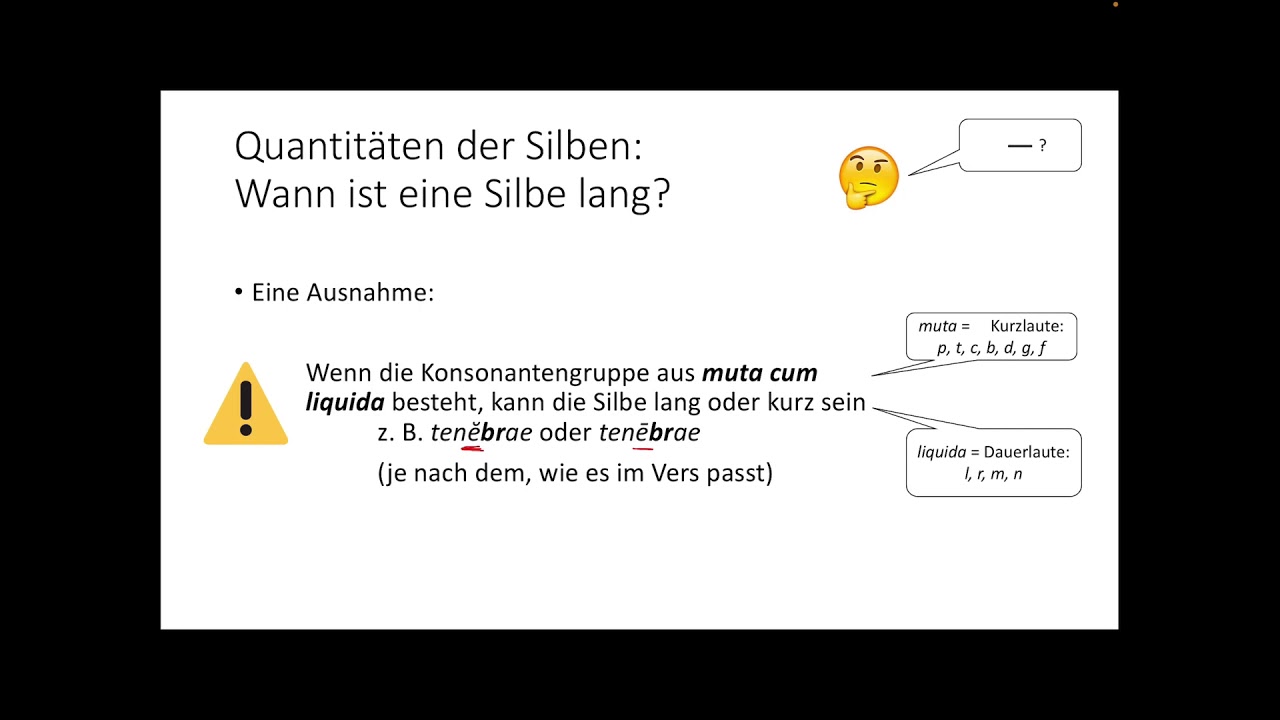 Lateinische Metrik - Der Hexameter (Einführung I)