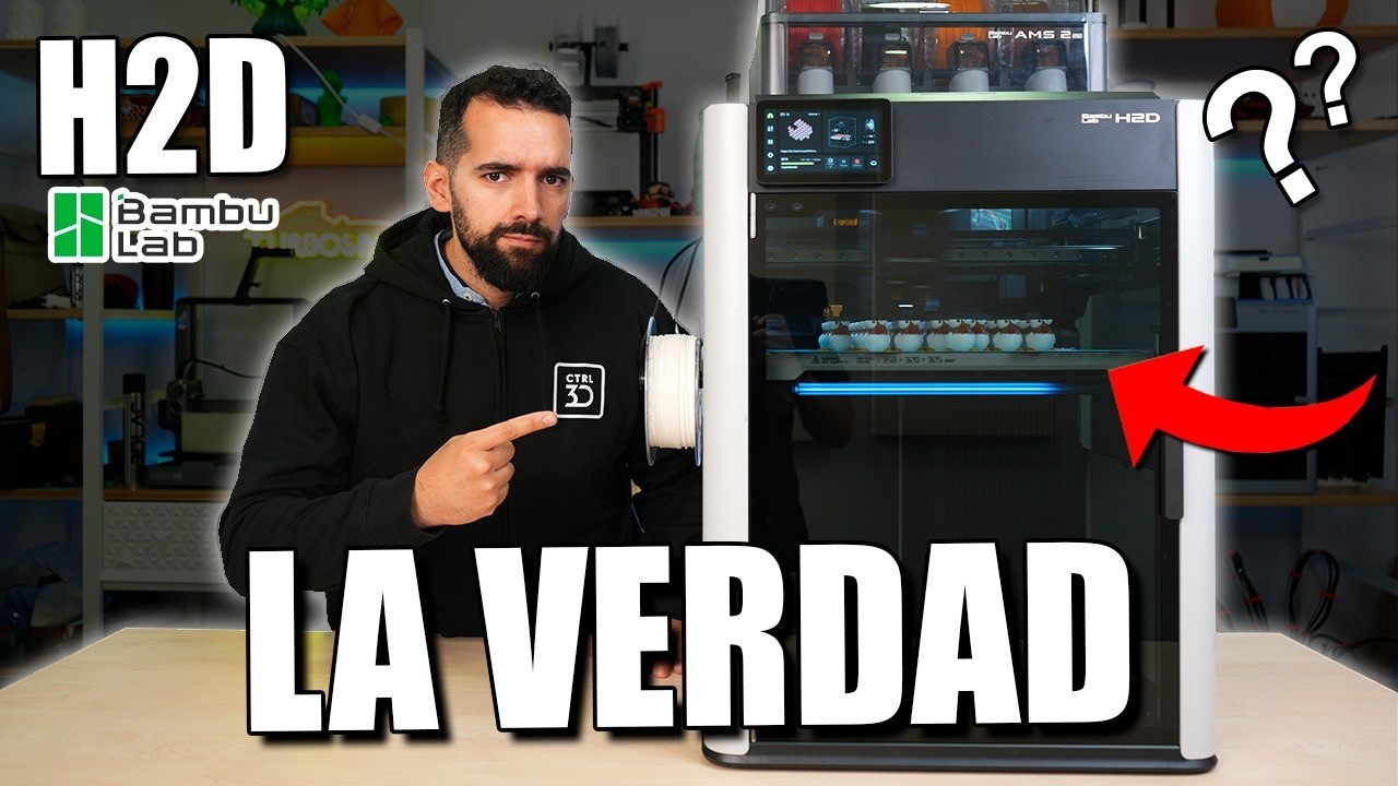 💥 &iquest;La IMPRESORA 3D m&aacute;s ESPERADA&hellip; o la m&aacute;s POL&Eacute;MICA? 💥 BambuLab H2D &ndash; REVIEW SIN FILTROS