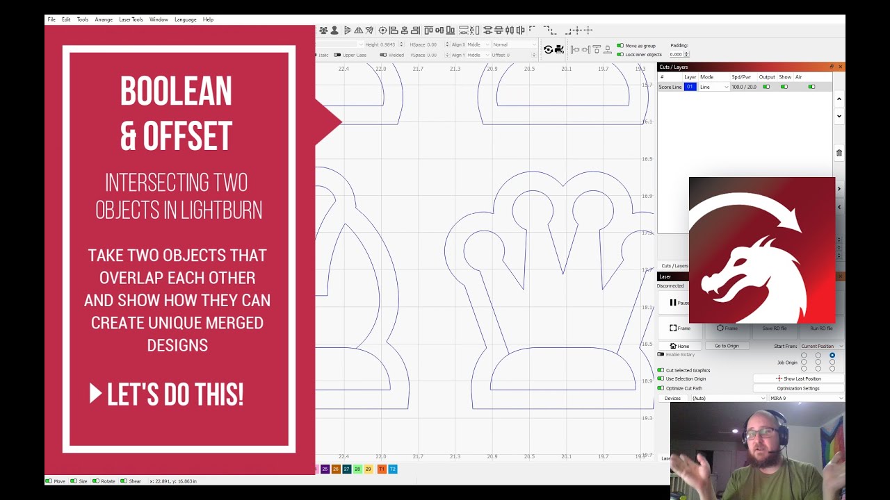 Lightburn - Boolean Intersect and Offset SVGs