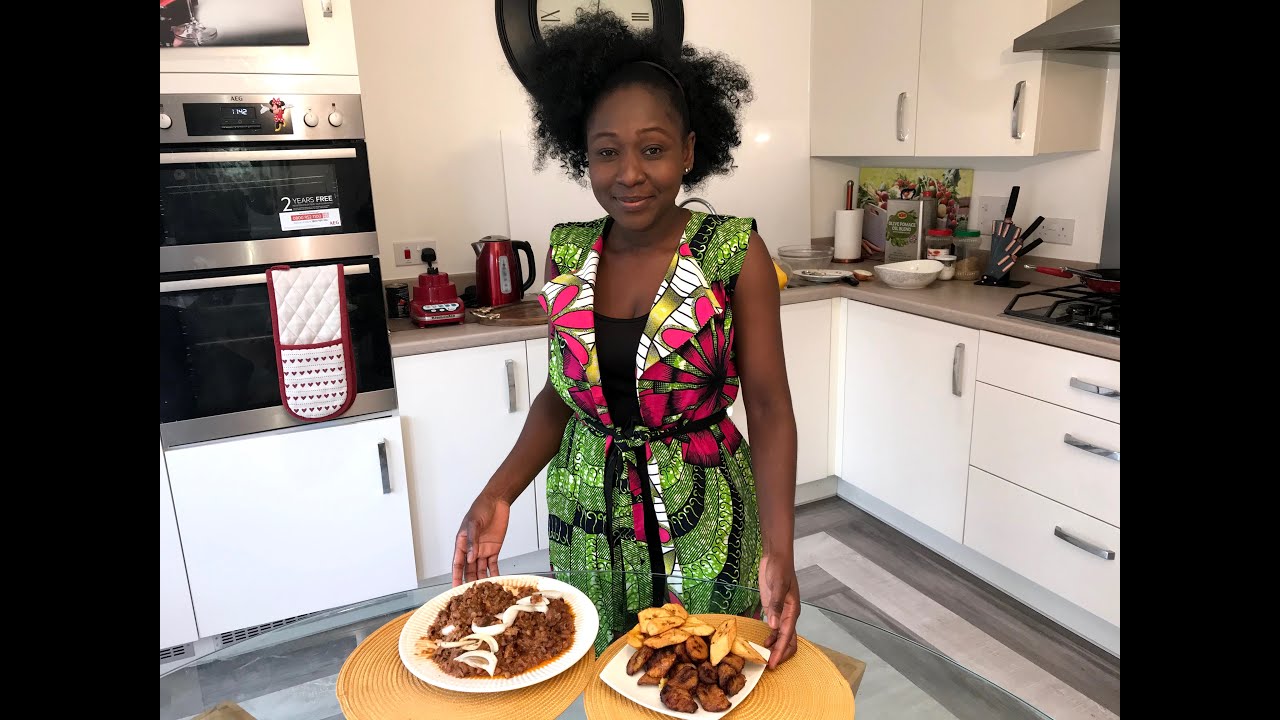 Fried Plantain and Beans Stew