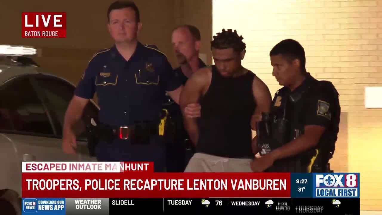 Recaptured Orleans jail escapee Lenton VanBuren Jr. taken to East Baton Rouge lockup