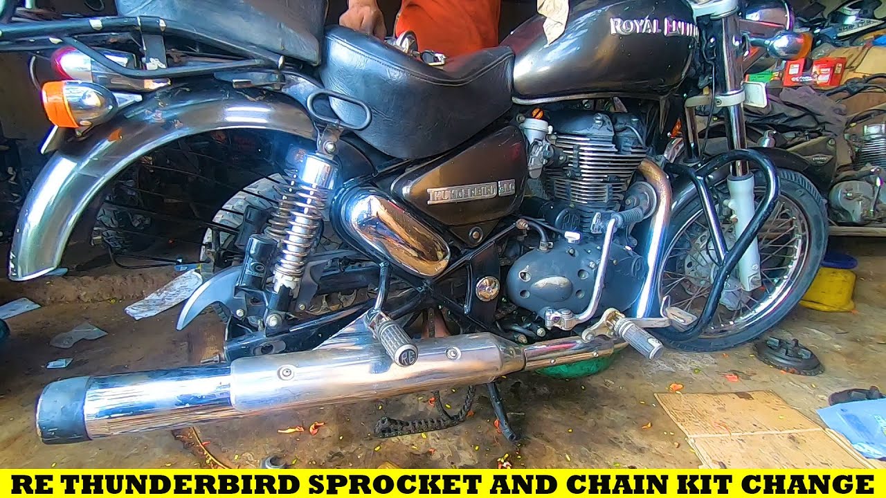 Sprocket and Chain Kit replacement | Royal Enfiled Thunderbird