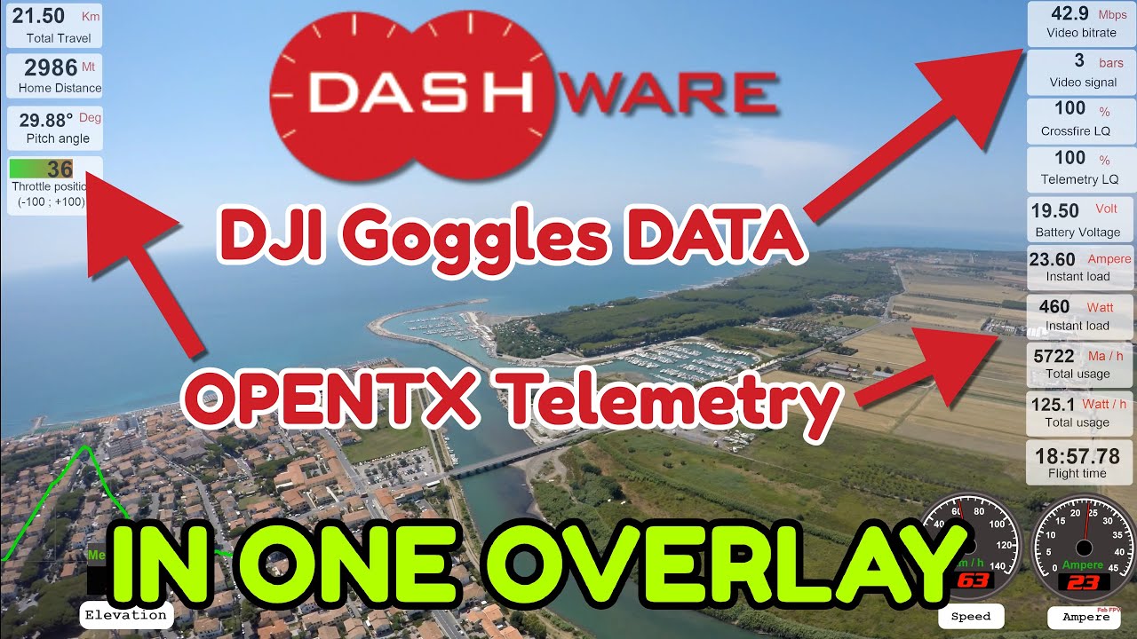 Dahsware - How to integrate DJI SRT &  Telemetry data into one Overlay