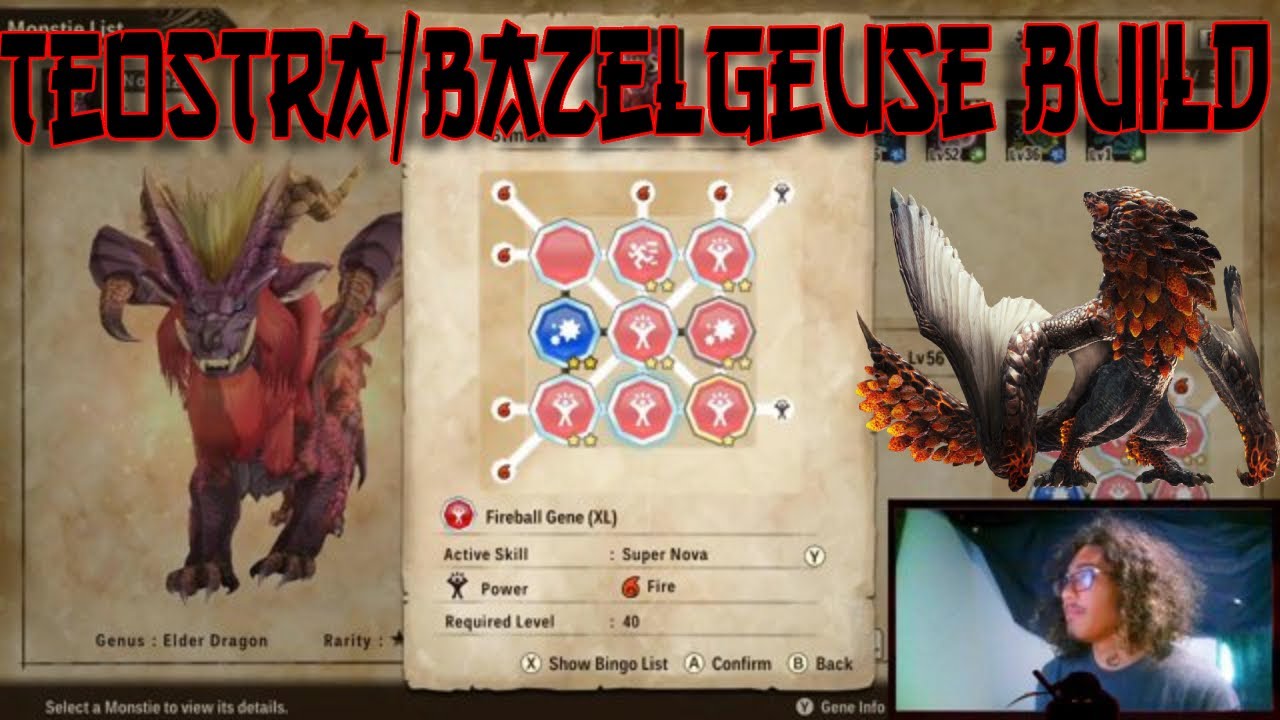 Monster Hunter Stories 2: Teostra (And Bazelgeuse) PVE/PVP Monstie Build
