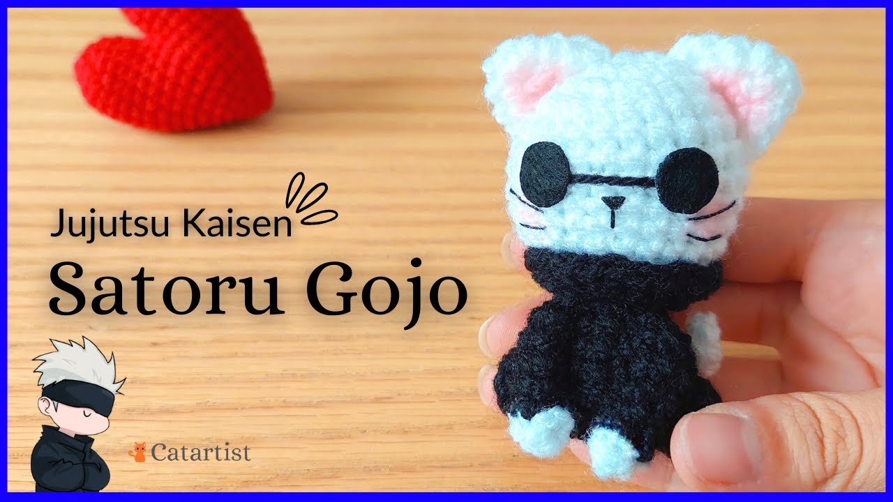 SATORU GOJO 😱😍 Version Gatito🐱- Crochet Amigurumi Tutorial ❤️ - Fácil
